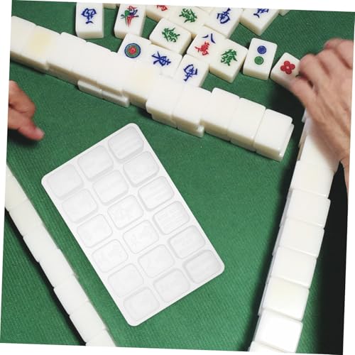 GARIOUANS Silikon Mahjong Form Flexibel Langlebig DIY Gießform Epoxidharz Silikonformen für Kreative Mahjong Herstellung Leicht Tragbar Glatte Oberfläche Einfach zu Reinigen von GARIOUANS