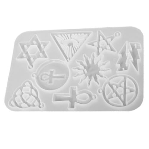 GARIOUANS Silikonform DIY Schmuck Gießform Pentagramm Anhänger Flexibel Reißfest Hautfreundlich für Ohrringe und Anhänger Herstellung Kreativset von GARIOUANS