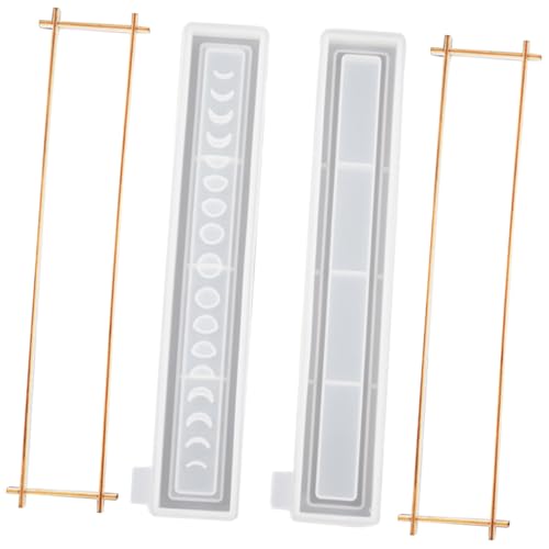 GARIOUANS Silikonform Teilig Mondphasen Gießform für Epoxidharz Aufbewahrungsbox Räucherstäbchenhalter DIY Basteln Flexibel Langlebig von GARIOUANS