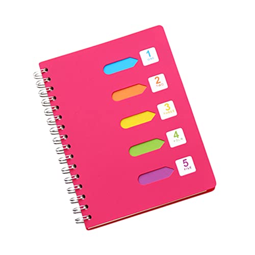 GARIOUANS Spiralschreibblock mit Fächern Klassisches Notizbuch für Studenten Tagebuch und Reise Dickes Glattes Rosé für Notizen und Planung von GARIOUANS