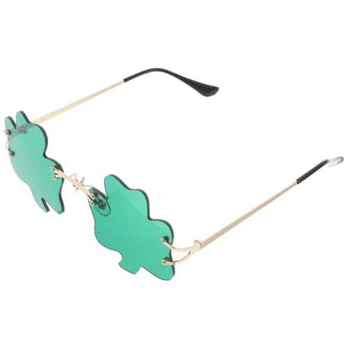 GARIOUANS St Patrick's Day Sonnenbrille Dreiblättriges Kleeblatt Design Grüne Leprechaun Brille mit Silikon nasenpads Leicht für Irish Festival Partyaccessoires von GARIOUANS
