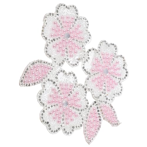 GARIOUANS Strass Blumen Aufbügler Rosa DIY Bügelbild mit Glitzer für Kleidung Rucksack Jacke Applikation zum Aufnähen und Basteln GARIOUANS Strass Blumen Aufbügler Rosa DIY Bügelbild mit Glitzer für Kleidung Rucksack Jacke Applikation zum Aufnähen und Basteln von GARIOUANS