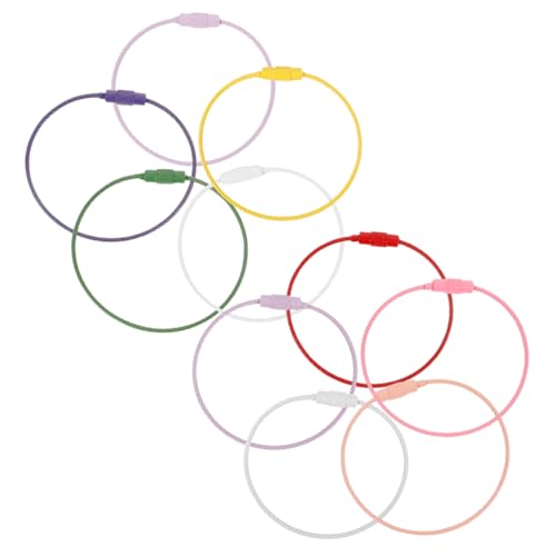 GARIOUANS Teiliges Schlüsselringe mit Farbiger Pulverbeschichtung Multifunktionale DIY Kabel Schlüsselanhänger Robuste Drahtseil Ringe für Gepäck Zubehör für Schlüssel und Etiketten GARIOUANS Teiliges Schlüsselringe mit Farbiger Pulverbeschichtung Multifunktionale DIY Kabel Schlüsselanhänger Robuste Drahtseil Ringe für Gepäck Zubehör für Schlüssel und Etiketten von GARIOUANS