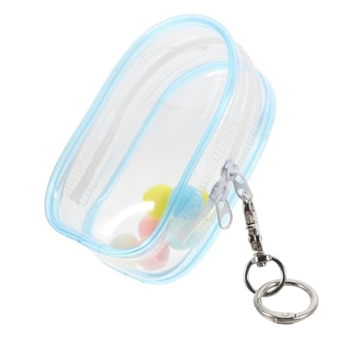 GARIOUANS Transparente Figuren display tasche mit Schlüsselanhänger Tragbarer Puppen organizer aus Kunststoff und Plüsch Staubdichte Aufbewahrung mit Reißverschluss Kleine Multifunktionale von GARIOUANS