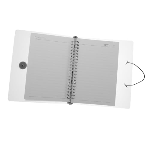 GARIOUANS Transparenter Notizblock mit Mattiertem Metallclip Abnehmbares Ringbuch Design Liniertes Schreibheft Wiederbefüllbares Schreibblock für Schule Büro und Studenten Leicht und von GARIOUANS