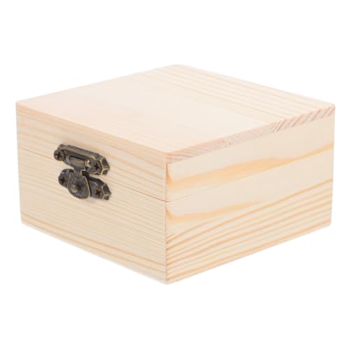 GARIOUANS Unbehandelte Quadratische Holzkiste mit Deckel DIY Schmuckbox aus Stabilem Holz für Ringe Halsketten und Kleine Geschenke Kreative Handwerksbox für Besondere Anlässe GARIOUANS Unbehandelte Quadratische Holzkiste mit Deckel DIY Schmuckbox aus Stabilem Holz für Ringe Halsketten und Kleine Geschenke Kreative Handwerksbox für Besondere Anlässe von GARIOUANS