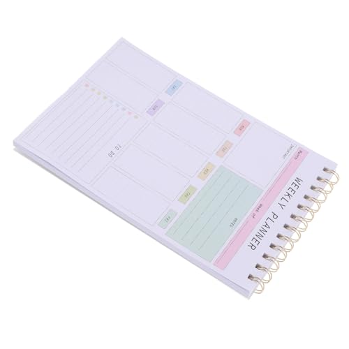 GARIOUANS Undatierter Spiral wochenplaner Transparentes Cover Kompakter Wochenplaner mit Terminfokus To do Liste Notizblock Tragbarer Wochenagenda Organizer Für Büro Schule Alltag GARIOUANS Undatierter Spiral wochenplaner Transparentes Cover Kompakter Wochenplaner mit Terminfokus To do Liste Notizblock Tragbarer Wochenagenda Organizer Für Büro Schule Alltag von GARIOUANS