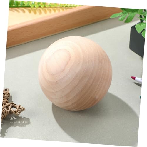 GARIOUANS Unlackierte Holzkugel Massive Holzsphäre für Diy Bastelprojekte Stabile Holzperle für Unterricht Wissenschaft und Kreative Heimdekoration von GARIOUANS