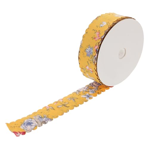 GARIOUANS Vintage Floral Grosgrain Ribbon Wellenrand Blumensatinband für Diy Haarspangen und Bekleidungsdekoration Yards Senfgelb GARIOUANS Vintage Floral Grosgrain Ribbon Wellenrand Blumensatinband für Diy Haarspangen und Bekleidungsdekoration Yards Senfgelb von GARIOUANS