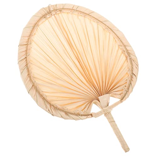 GARIOUANS Vintage Handfächer aus Palmblatt Handgefertigter Dekorationsfächer im Chinesischen Stil für Sommerpartys Hochzeiten und Stranddekoration von GARIOUANS