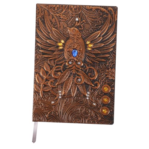 GARIOUANS Vintage Hardcover Notizbuch mit Geprägtem Retro Notizblock für Schule und Büro für Tagebuch Scrapbook und Kreative Schreibprojekte von GARIOUANS