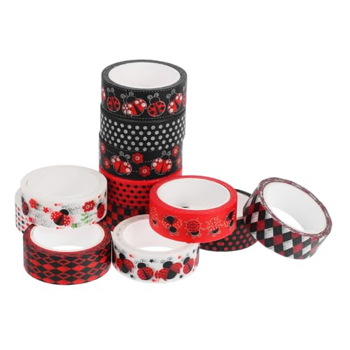 GARIOUANS Washi Tape Siebenpunktige Marienkäfer Motiv Buntes Klebeband für Scrapbooking DIY Bastelset für Mädchen Journal Dekoration ohne Rückstände Langlebig GARIOUANS Washi Tape Siebenpunktige Marienkäfer Motiv Buntes Klebeband für Scrapbooking DIY Bastelset für Mädchen Journal Dekoration ohne Rückstände Langlebig von GARIOUANS