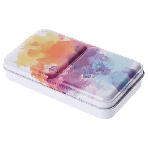 GARIOUANS Wasserdichter Aquarell pigmentkasten mit Deckel Langlebige für Wasserfarben Gouache und Öl für Künstler und Hobbymaler Tragbar und Leicht zu Reinigen von GARIOUANS
