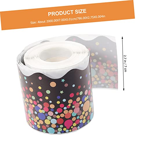 GARIOUANS Wave Dot Border Sticker Selbstklebende Wellenkante mit Bunt Punkten Dekorative Schwarze Rahmenfolie für Tafel Pinnwand Klassenzimmer und DIY Bastelarbeiten GARIOUANS Wave Dot Border Sticker Selbstklebende Wellenkante mit Bunt Punkten Dekorative Schwarze Rahmenfolie für Tafel Pinnwand Klassenzimmer und DIY Bastelarbeiten von GARIOUANS