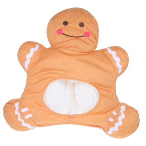 GARIOUANS Weihnachtlicher Lebkuchenmann Kopfschmuck aus Weichem Baumwollplüsch Bequemes Kostümzubehör für Partyfotos Cosplay und Bühnenauftritte Geeignet für Erwachsene und Festliche Anlässe von GARIOUANS