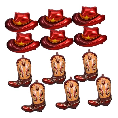 GARIOUANS Western-party-ballon-dekoration Mit Cowboyhut Und Stiefeln Folienballons Für Cowgirl-geburtstage Im Innen Und Außenbereich Partyzubehör Mit Western-thema Für Themenpartys Und von GARIOUANS