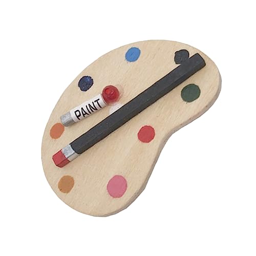 GARIOUANS Zeichenbrett-Palette Miniatur-Puppenhauszubehör Puppenstubenmöbel Paletten zum Bemalen von Puppen Bjd-Zubehör Requisiten für bjd Partygeschenk Puppenhaus-Miniaturen MDF von GARIOUANS