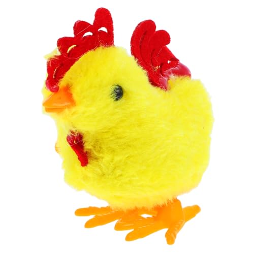 GARIOUANS springendes Huhn für Geburtstagsgeschenk Haustier Küken Sich drehendes Uhrwerkküken gefülltes Hühnchen Plüschtier Osterküken flauschig Plastik von GARIOUANS
