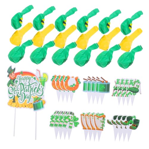 GAROZATION 1 Set Kleeblatt Partydekorationen, Grüner Topper, Ballon Kuchenaufsatz, Kuchenballon Dekorationen, St. Patrick Kuchenaufsatz, Ballons, Irische Themenparty, Ballons, Kuchenaufsatz GAROZATION 1 Set Kleeblatt Partydekorationen, Grüner Topper, Ballon Kuchenaufsatz, Kuchenballon Dekorationen, St. Patrick Kuchenaufsatz, Ballons, Irische Themenparty, Ballons, Kuchenaufsatz von GAROZATION