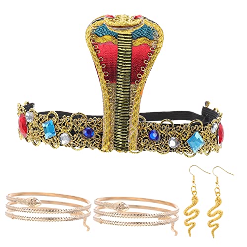 GAROZATION 1 Set Schlangen Stirnband Armband, Schlangen Oberarmbänder, Ägyptischer Ohrring, Schlangen Armreif, Neuartiger Ohrring, Schlangen Armmanschette, Armreif Mit Schlangen Design, GAROZATION 1 Set Schlangen Stirnband Armband, Schlangen Oberarmbänder, Ägyptischer Ohrring, Schlangen Armreif, Neuartiger Ohrring, Schlangen Armmanschette, Armreif Mit Schlangen Design, von GAROZATION