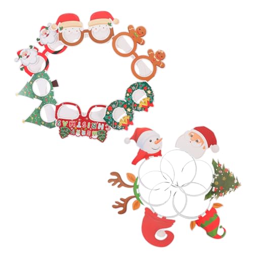 GAROZATION 1 Set Weihnachtspapierbrillen Stirnband Set, Weihnachtsbrillen Stirnbänder, Foto Requisiten, Weihnachtsparty Brillen, Party Deko Brillen, Weihnachtsbrillen Requisite, GAROZATION 1 Set Weihnachtspapierbrillen Stirnband Set, Weihnachtsbrillen Stirnbänder, Foto Requisiten, Weihnachtsparty Brillen, Party Deko Brillen, Weihnachtsbrillen Requisite, von GAROZATION