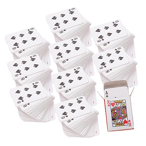 GAROZATION 10sätze Miniatur Pokerkarten Reise Und Spielkarten Für Junge Mädchen Und Erwachsene Als Partyspielzeug Und Unterhaltungszubehör von GAROZATION