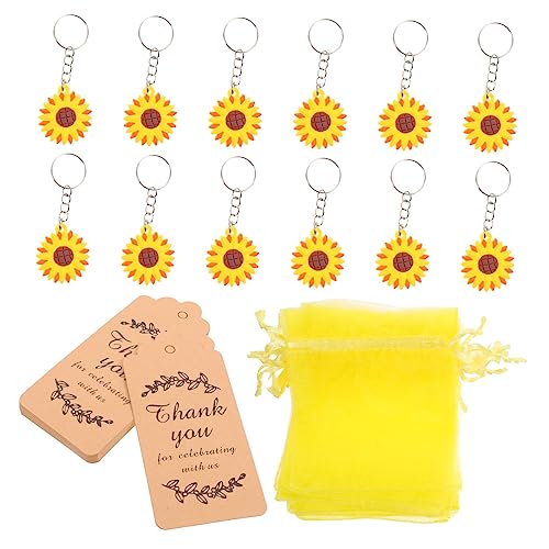GAROZATION Sonnenblumen-schlüsselanhänger-ornamente 12 Sets Für Themenveranstaltungen von GAROZATION