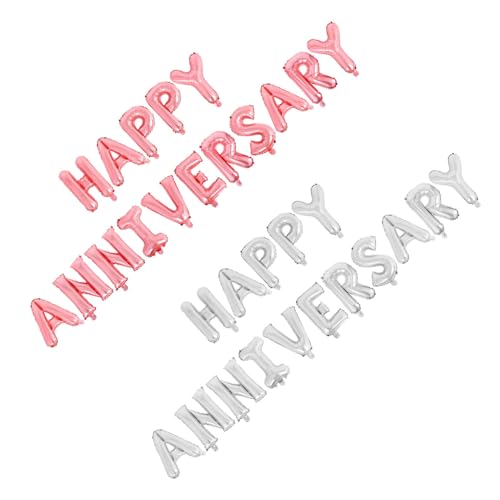 GAROZATION 2 Sätze Happy Anniversary Aluminiumfolie Ballons Schnelle Aufblasbare Jubiläums Dekoration für Hochzeitsfeier Wiederverwendbar Romantische Party Dekoration GAROZATION 2 Sätze Happy Anniversary Aluminiumfolie Ballons Schnelle Aufblasbare Jubiläums Dekoration für Hochzeitsfeier Wiederverwendbar Romantische Party Dekoration von GAROZATION