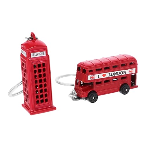 GAROZATION 2 Stück Britischer Schlüsselanhänger Teilig Stilvolle Zinklegierung Anhänger Bus Telefonzelle Kreative Tasche Dekoration Langlebig Glänzend Unisex Souvenir London GAROZATION 2 Stück Britischer Schlüsselanhänger Teilig Stilvolle Zinklegierung Anhänger Bus Telefonzelle Kreative Tasche Dekoration Langlebig Glänzend Unisex Souvenir London von GAROZATION