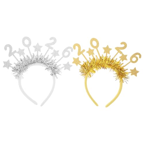 GAROZATION 2-teiliger Neujahrs-kopfschmuck: Funkelndes Neujahrs-stirnband Mit Sternen Und Pailletten – 2026 Haarband-accessoires Für Partys, Festivals, Feiertage GAROZATION 2-teiliger Neujahrs-kopfschmuck: Funkelndes Neujahrs-stirnband Mit Sternen Und Pailletten – 2026 Haarband-accessoires Für Partys, Festivals, Feiertage von GAROZATION