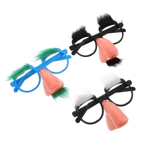 GAROZATION 3St Lustige Requisitenbrille Weihnachtsfeier Sonnenbrille verrückte Sonnenbrille Fasching Accessoires lustige verkleidung Anziehzubehör Geburtstagsfeier Brille Kunstwolle GAROZATION 3St Lustige Requisitenbrille Weihnachtsfeier Sonnenbrille verrückte Sonnenbrille Fasching Accessoires lustige verkleidung Anziehzubehör Geburtstagsfeier Brille Kunstwolle von GAROZATION