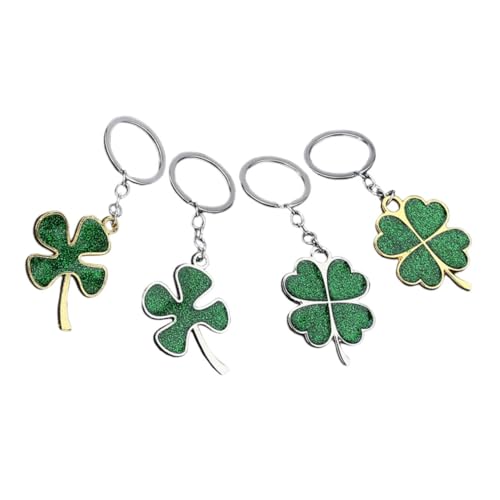 GAROZATION 4 Stück Schlüsselanhänger Mit Vier Blättern, Handtaschenanhänger Für Frauen, Grüner Schlüsselanhänger, St. Patricks Day Schlüsselanhänger, Glücksbringer, Schlüsselanhänger Für GAROZATION 4 Stück Schlüsselanhänger Mit Vier Blättern, Handtaschenanhänger Für Frauen, Grüner Schlüsselanhänger, St. Patricks Day Schlüsselanhänger, Glücksbringer, Schlüsselanhänger Für von GAROZATION