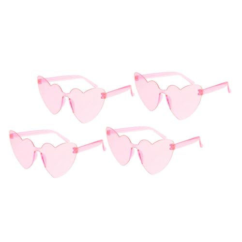 GAROZATION 4stücke Herz Sonnenbrille Für Frauen Randlose Transparente Partybrille Accessoires Für Festivals Und Fotoshootings Leicht Und Stylisch Für Outdoor-aktivitäten GAROZATION 4stücke Herz Sonnenbrille Für Frauen Randlose Transparente Partybrille Accessoires Für Festivals Und Fotoshootings Leicht Und Stylisch Für Outdoor-aktivitäten von GAROZATION