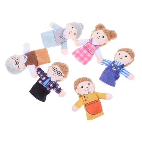 GAROZATION 6 Stück Familien Fingerpuppen, Fingerhände, Kleinkind Fingerpuppen, Familienhandpuppe, Handpuppen Für Erwachsene, Puppentheater Für Kinder, Puppenfamilie, Kinderpuppen, von GAROZATION