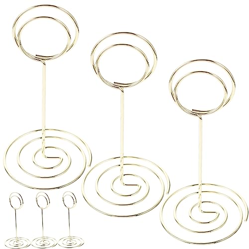 GAROZATION 6 Stück Tischkartenhalter Für Tischdekoration, Tischnummernhalter, Büro Nachrichtenklammern, Fotohalter, Kartenständer, Menükartenhalter, Bildhalter Für Tafelaufsätze, von GAROZATION
