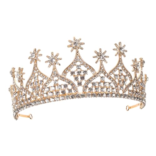 GAROZATION Bridal Für Hochzeiten Glitzernde Krone Mit Strass Haarschmuck Für Bräute Und Brautjungfern Ergänzung Für Hochzeitskleid Und Festliche Anlässe von GAROZATION
