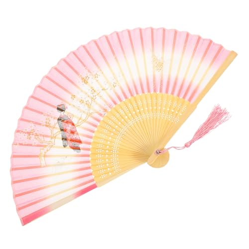 GAROZATION Faltbarer Handfächer aus Holz Quaste Chinesischer Vintage Stil Leichter Tanzfächer Praktischer Dekorativer und Tragbarer Klappfächer für Damen und Geschenke GAROZATION Faltbarer Handfächer aus Holz Quaste Chinesischer Vintage Stil Leichter Tanzfächer Praktischer Dekorativer und Tragbarer Klappfächer für Damen und Geschenke von GAROZATION