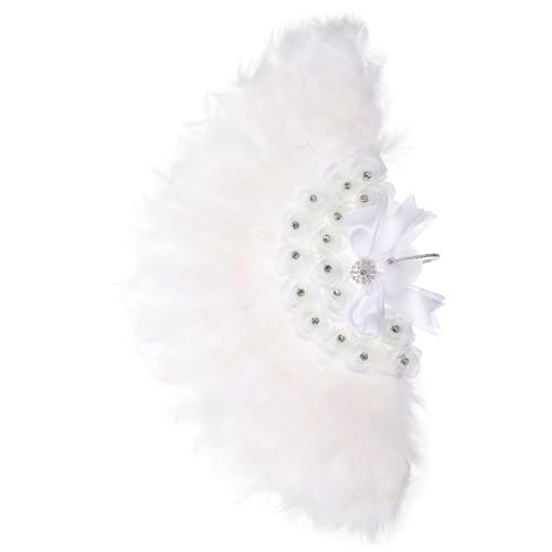 GAROZATION Handfächer Hochzeit Faltfächer mit Federn und Blumen Chinesischer Stil Dekorativer Tanz-fächer Leicht Tragbar Vielseitig für Party und Fotorequisite GAROZATION Handfächer Hochzeit Faltfächer mit Federn und Blumen Chinesischer Stil Dekorativer Tanz-fächer Leicht Tragbar Vielseitig für Party und Fotorequisite von GAROZATION