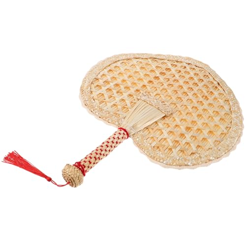 GAROZATION Handgefertigter Weizenstroh-fächer Handgewebter Leichter Dekorativer Sommer-handventilator Chinesischer Vintage-stil Langlebiger Handlicher Lüfter für Tanz und Wohnkultur GAROZATION Handgefertigter Weizenstroh-fächer Handgewebter Leichter Dekorativer Sommer-handventilator Chinesischer Vintage-stil Langlebiger Handlicher Lüfter für Tanz und Wohnkultur von GAROZATION