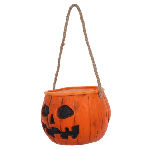GAROZATION Leuchtender Kürbis-süßigkeiteneimer: Halloween-kürbiskorb Mit Griff – Halloween-süßigkeitenhalter Mit Licht Und Ton Für Die „süßes Oder Saures“-partygeschenke Der Kinder von GAROZATION