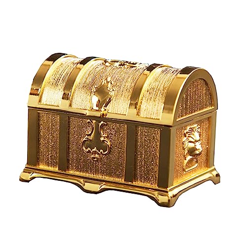 GAROZATION Piraten-schatztruhe-ornament Goldene Schmuckschatulle Mehrzweck-schmuck-organizer-material von GAROZATION