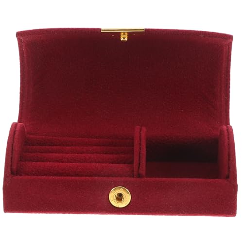 GAROZATION Tragbare Schmuckschatulle Klein Elegant Robust Schmuck Organizer Box für Halsketten Ringe Ohrringe Reise Schmuckkästchen für Frauen Mädchen von GAROZATION