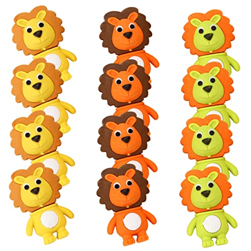 12Stücke Mini Radiergummis im Design Kreative Kinderradiergummis für Schule Basteln und Geburtstagsgeschenke Lustige Schülerbedarf von GARVALON