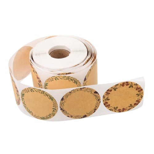 GARVALON Geschenkaufkleber Rolle Selbstklebende Etiketten Kranzmuster Zum Beschriften Von Geschenktüten Karten Und Umschlägen von GARVALON