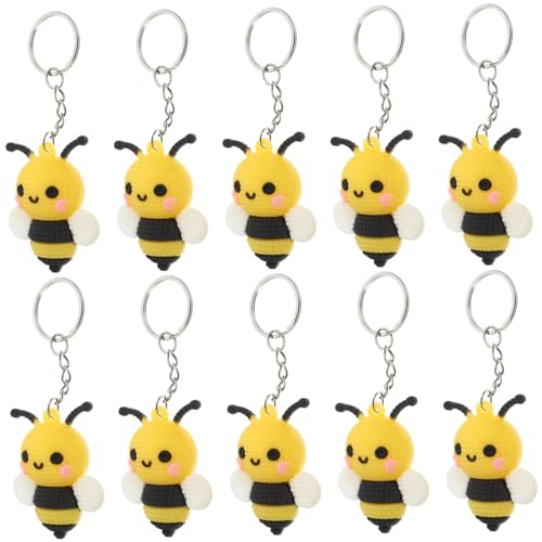 GARVALON 10 Stück Bienen Schlüsselanhänger, Dekoration, Cartoon Bienen Schlüsselanhänger, Autoschlüsselanhänger, Kreativer Schlüsselanhänger, Cartoon Bienen Anhänger, Schlüsselanhänger, GARVALON 10 Stück Bienen Schlüsselanhänger, Dekoration, Cartoon Bienen Schlüsselanhänger, Autoschlüsselanhänger, Kreativer Schlüsselanhänger, Cartoon Bienen Anhänger, Schlüsselanhänger, von GARVALON
