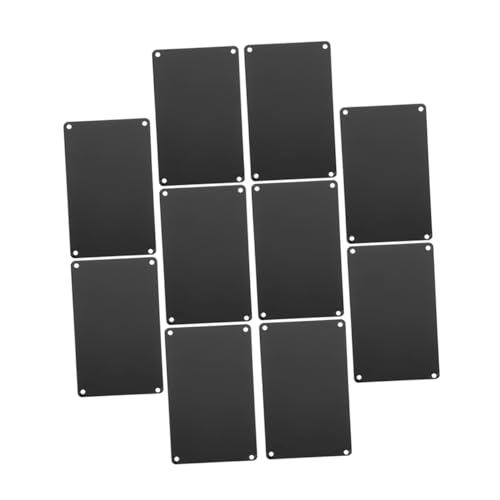 GARVALON 10Stücke Aluminium Namensschilder DIY Gravur Blanko Schild Multifunktionale Metallschilder mit Löchern für Kreative Beschriftungen und Dekorationen von GARVALON