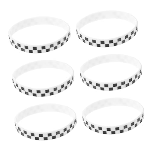 GARVALON 12stücke Armbänder Im Schachbrettdesign Für Sport-events Racing- Dekorative Handgelenkbänder Hautfreundlich Und Langlebig Für Partys Und Feiertage von GARVALON