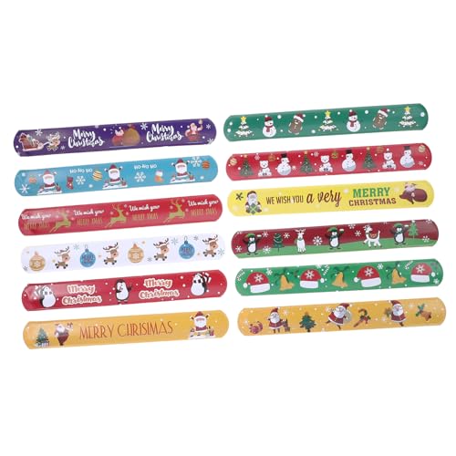 GARVALON 12 Stück Weihnachts Schnappring Armbänder, Pinguin Schnapparmbänder, Lustige Schnapparmbänder, Weihnachtsarmbänder, Armband Zur Dekoration, Weihnachts Schlagarmband, Weihnachts GARVALON 12 Stück Weihnachts Schnappring Armbänder, Pinguin Schnapparmbänder, Lustige Schnapparmbänder, Weihnachtsarmbänder, Armband Zur Dekoration, Weihnachts Schlagarmband, Weihnachts von GARVALON