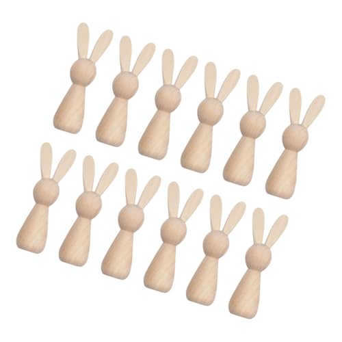 GARVALON Holzmalerei-bastelset Unvollendete Hasenstatue Für Osterdekoration Heimschmuck GARVALON Holzmalerei-bastelset Unvollendete Hasenstatue Für Osterdekoration Heimschmuck von GARVALON