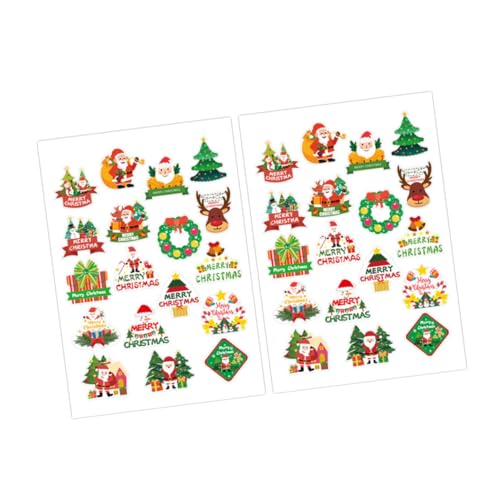 GARVALON 1satz Weihnachtliche Aufkleber Für Scrapbooking Und Selbstklebende Sticker Für Wasserflaschen Koffer Und Dekoration Lustige Weihnachtsmotive Für -projekte von GARVALON